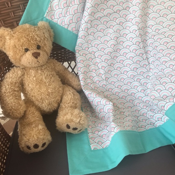 Hand Crafted Other - Baby Blanket Flannel Rainbows